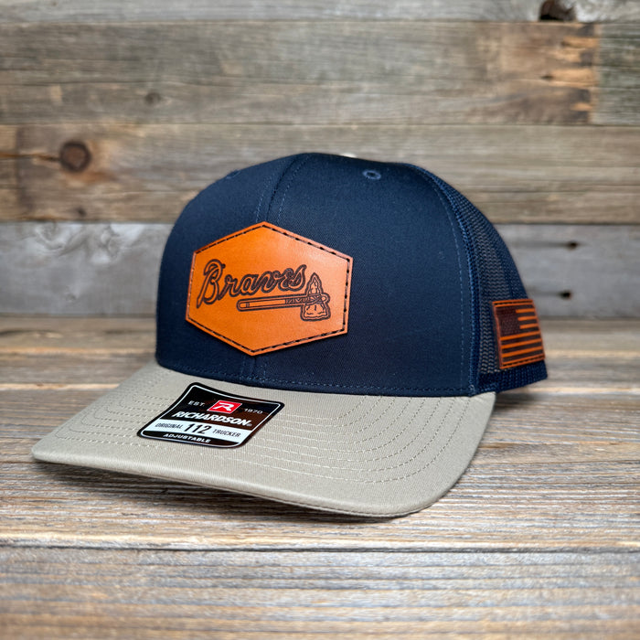 Braves Leather Patch Hat