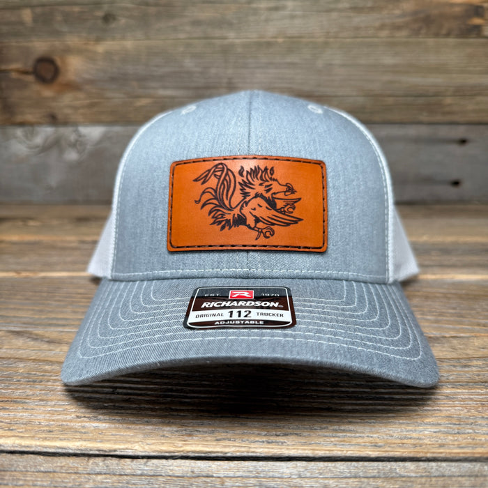 South Carolina Gamecocks Leather Patch Trucker Hat