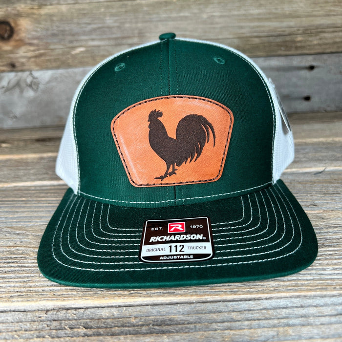 Rooster Leather Patch Hat - Savannah Moss Co.