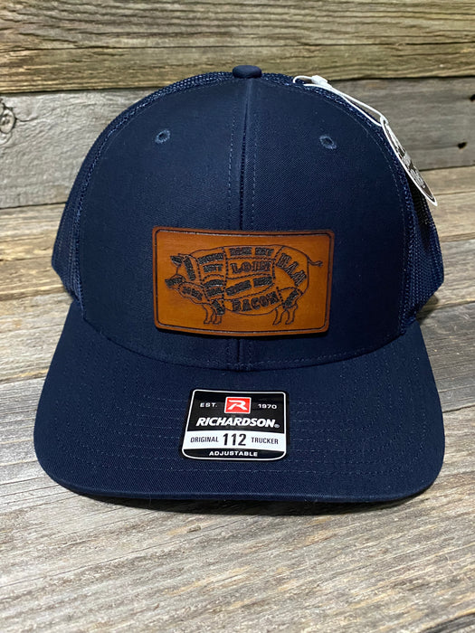 Pig Butcher Chart Leather Patch Hat