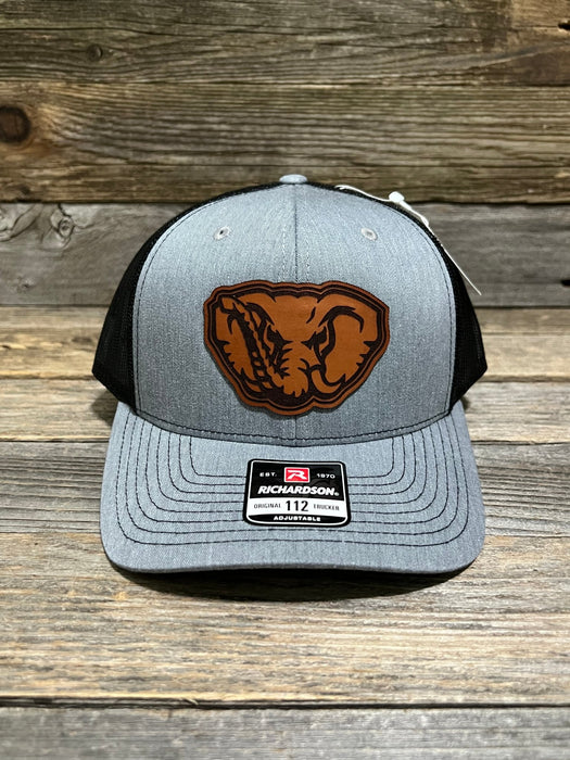 Alabama Bama Roll Tide Leather Patch Trucker Hat — Savannah Moss