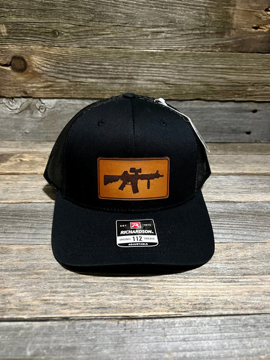 AR15 Rifle Leather Patch Hat - Savannah Moss Co.