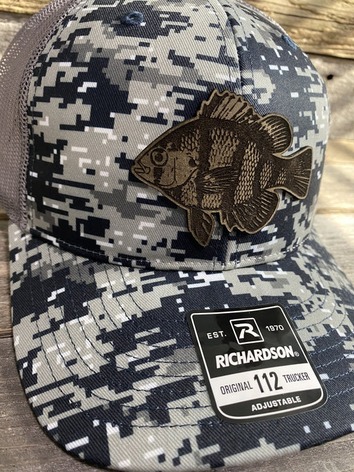Black Banned Sunfish Digi Camo Leather Patch Hat - Savannah Moss Co.