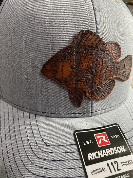 Black Banned Sunfish SMCo Leather Patch Hat - Savannah Moss Co.