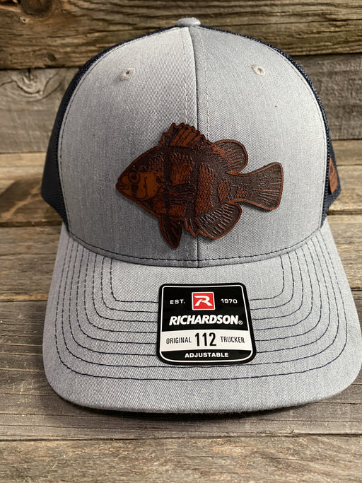Black Banned Sunfish SMCo Leather Patch Hat - Savannah Moss Co.