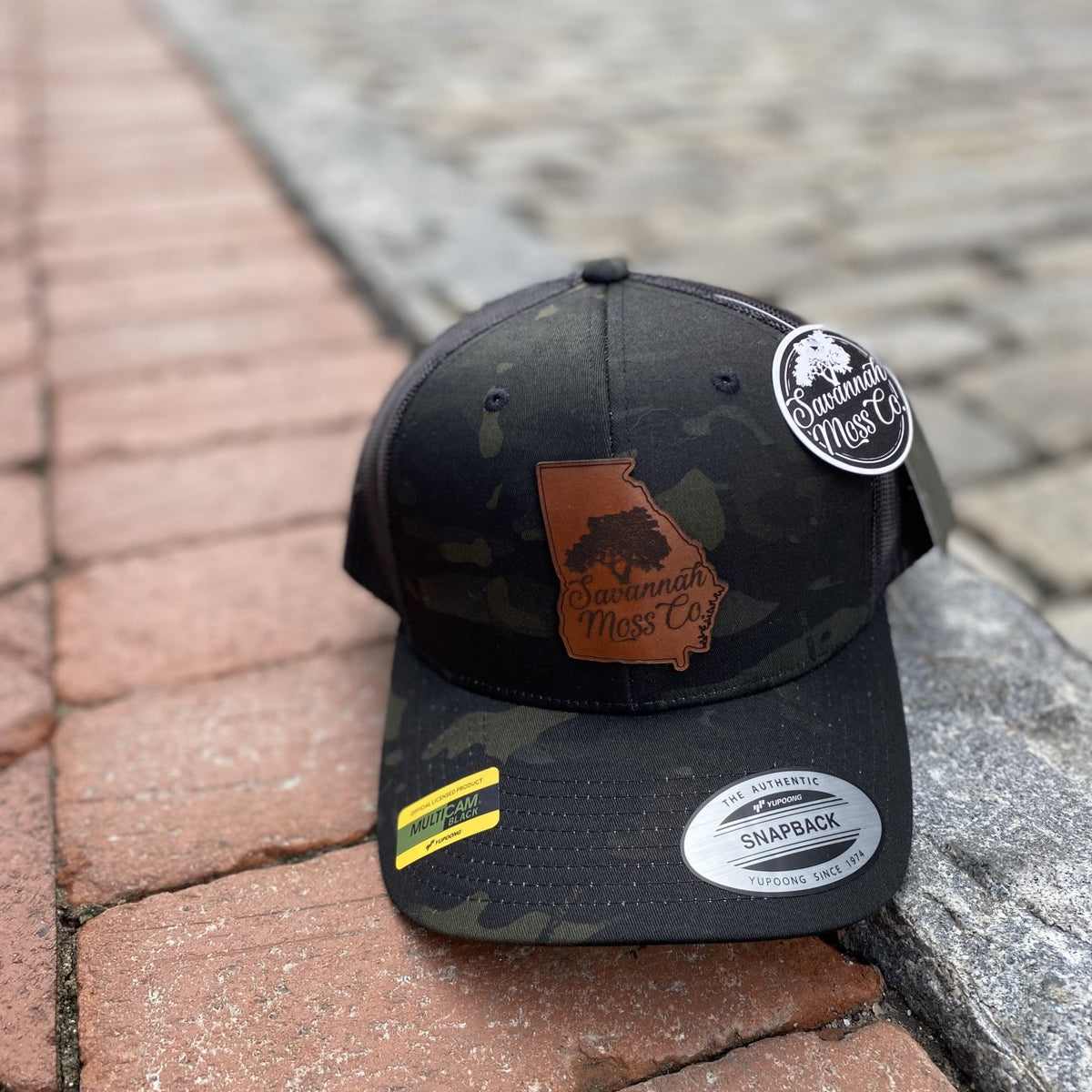 Savannah Moss Co. Black Multicam Flexfit SnapBack Hat