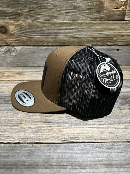 Black US Flag Leather Patch Hat - Savannah Moss Co.