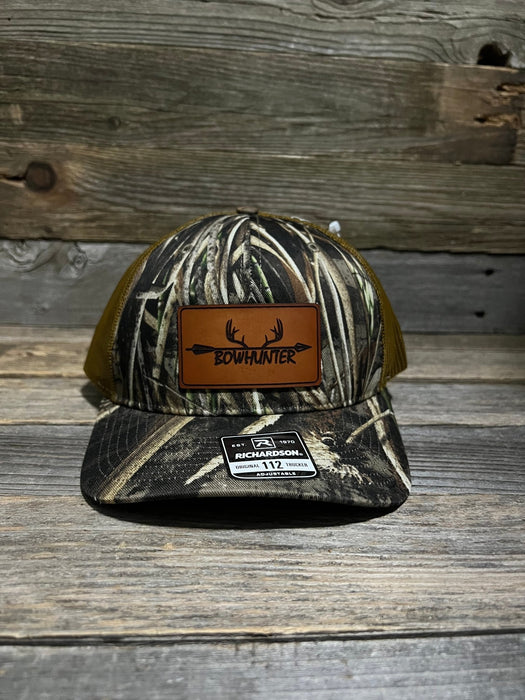 BOWHUNTER LEATHER PATCH HAT - Savannah Moss Co.
