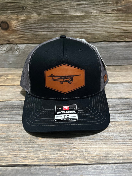 Cessna 172 Leather Patch Hat with 119.1 side patch - Savannah Moss Co.