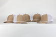 Custom Khaki/White Rope Leather Patch Trucker Hat - Savannah Moss Co.