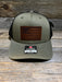 Deer Antler USA Flag Leather Patch Trucker Hat - Savannah Moss Co.