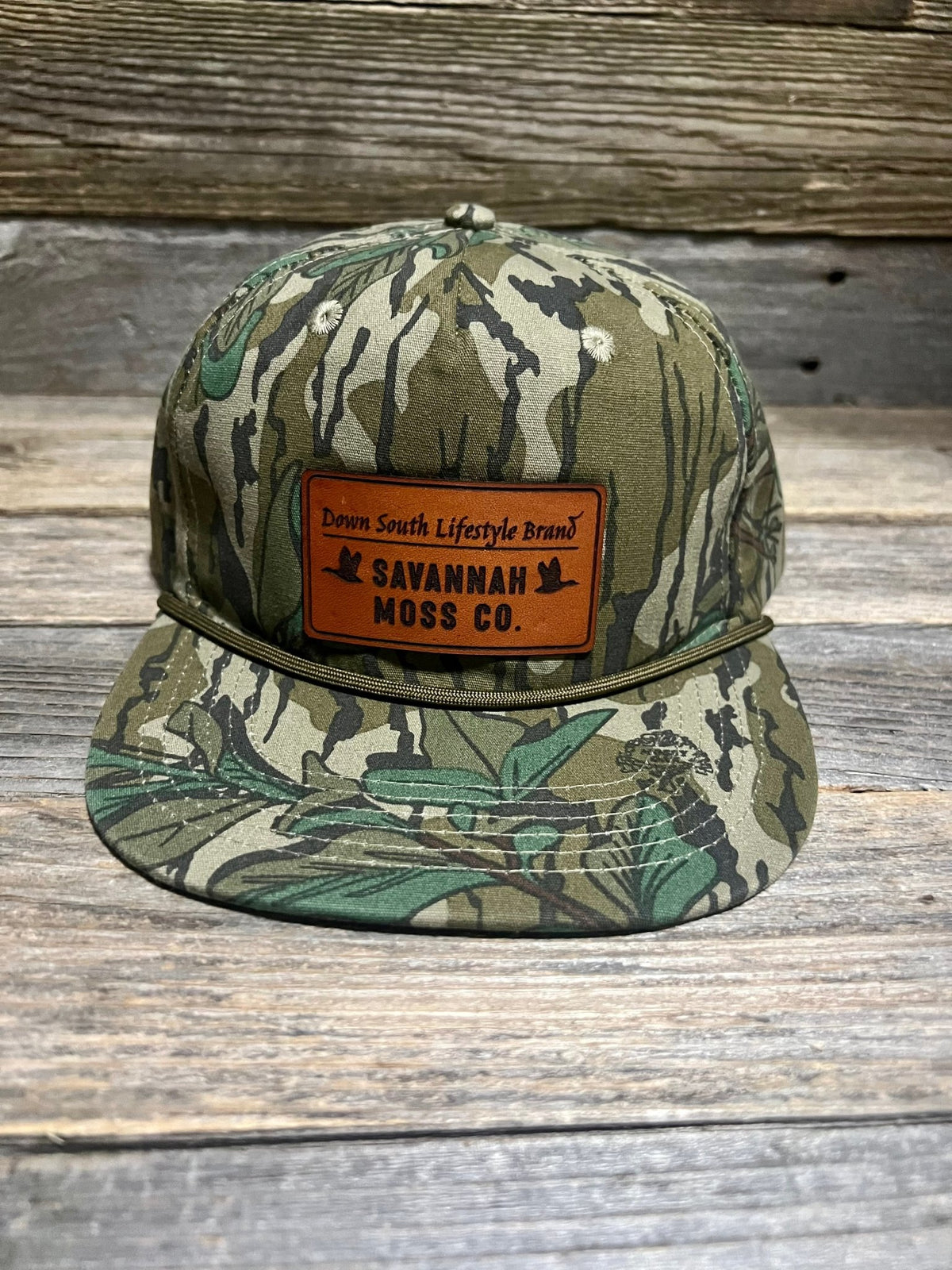 South Coast Retro Logo Leather Patch Hat Olive main image 1