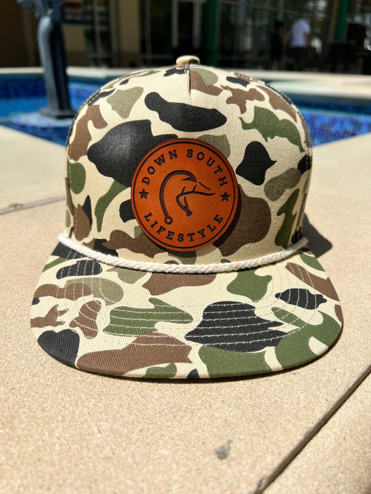 Down South Lifestyle Leather Patch Hat - Savannah Moss Co.