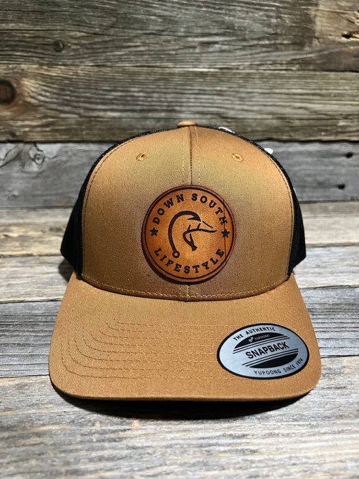 Down South Lifestyle Leather Patch Hat - Savannah Moss Co.