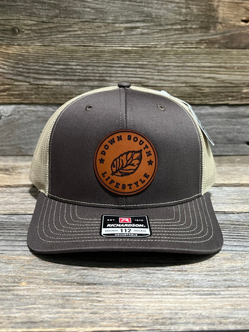 Down South Lifestyle Tobacco Leaf Leather Patch Hat - Savannah Moss Co.