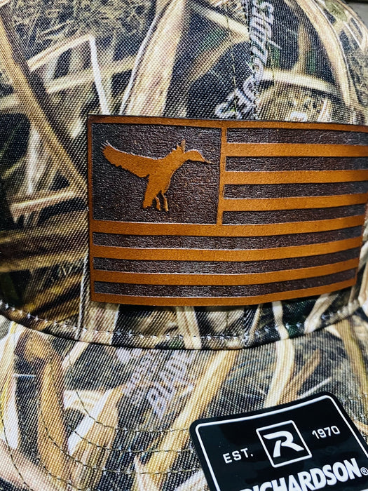 Duck Flag Blades Leather Patch Hat - Savannah Moss Co.