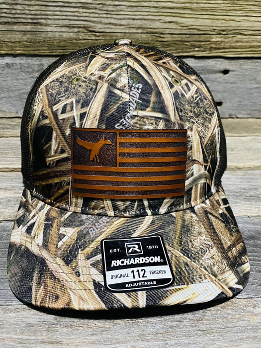 Duck Flag Blades Leather Patch Hat - Savannah Moss Co.