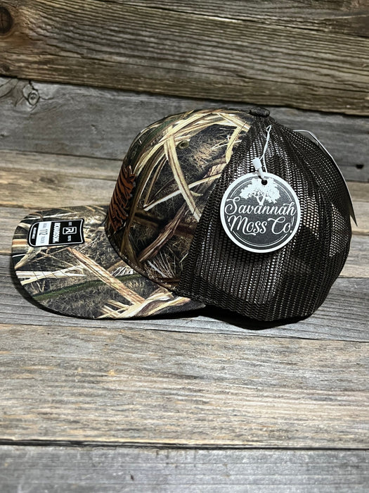 Duck Hunting Flag Leather Patch Hat - Savannah Moss Co.