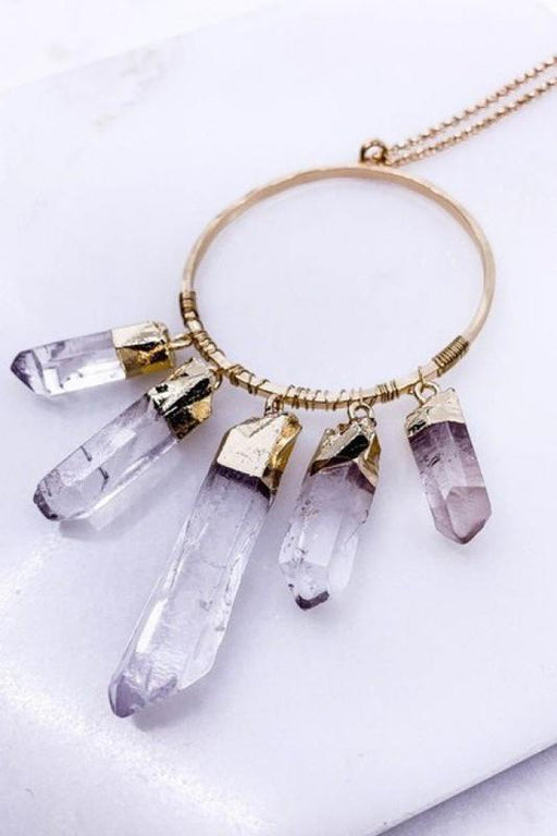 Electroplated Semi Precious Stone Necklace - Savannah Moss Company