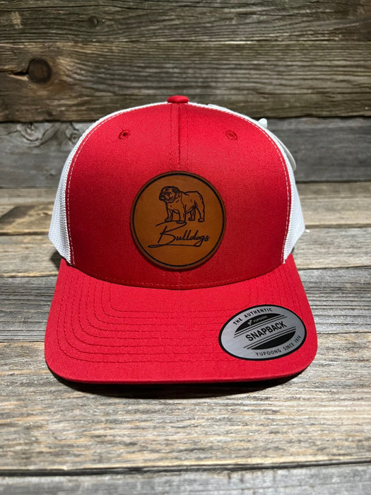 Fancy Georgia Bulldogs Leather Patch Trucker Hat - Savannah Moss Co.