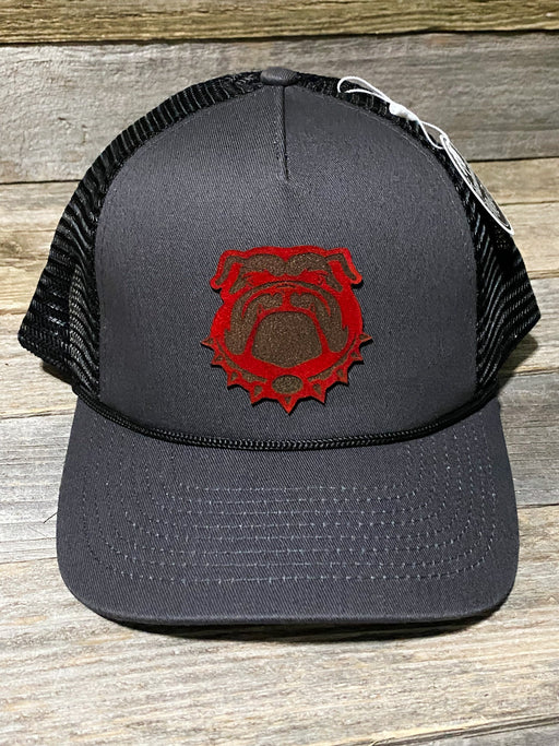 Georgia Dawg Red Suede Leather Patch Rope Hat - Savannah Moss Co.