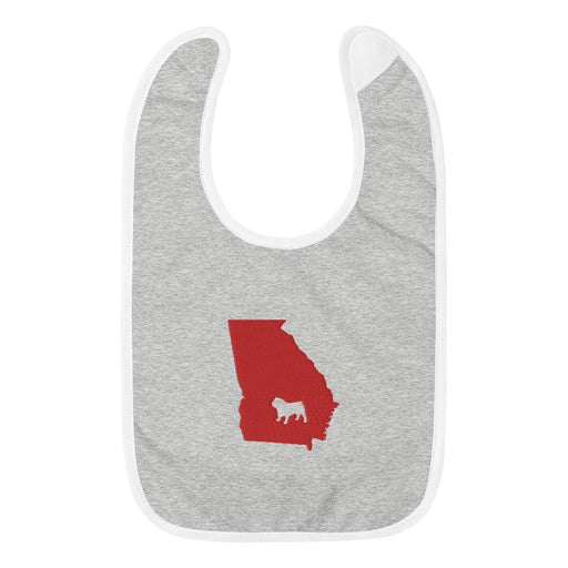 Georgia Embroidered Baby Bib - Savannah Moss Co. Clothing & Goods Boutique