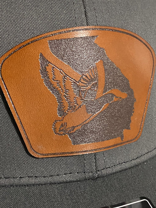 Georgia Mallard Hunting Leather Patch Hat - Savannah Moss Co.