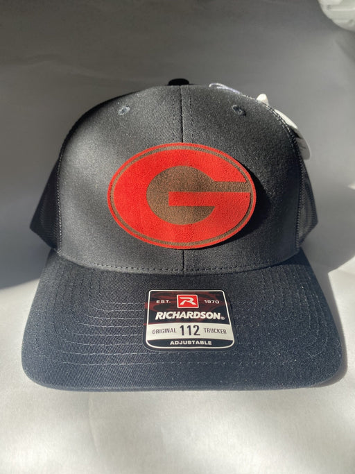 Georgia Red Suede Leather Patch Hat - Savannah Moss Co.