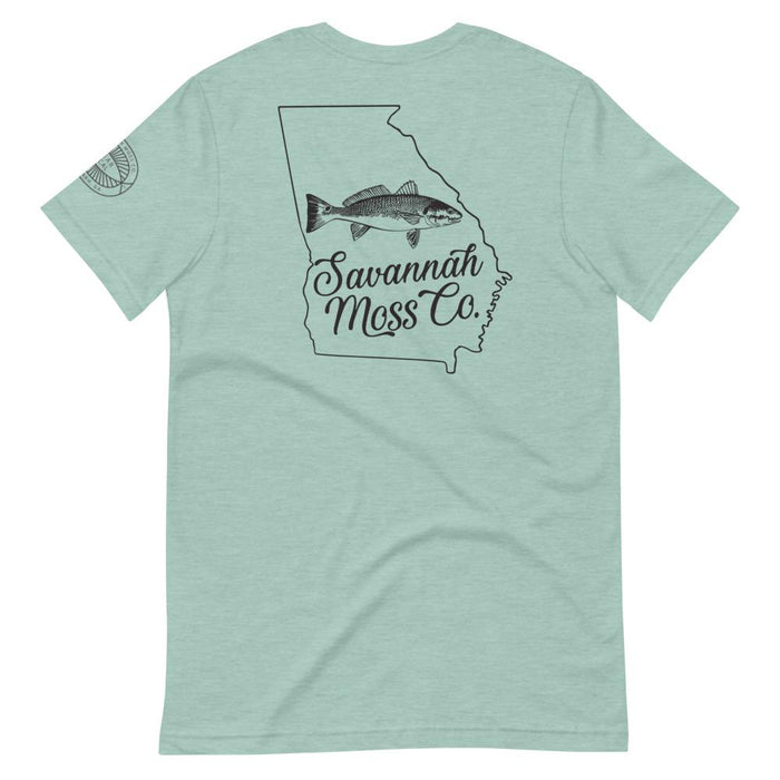 Georgia Redfish Short Sleeve Unisex T-Shirt - Savannah Moss Co.