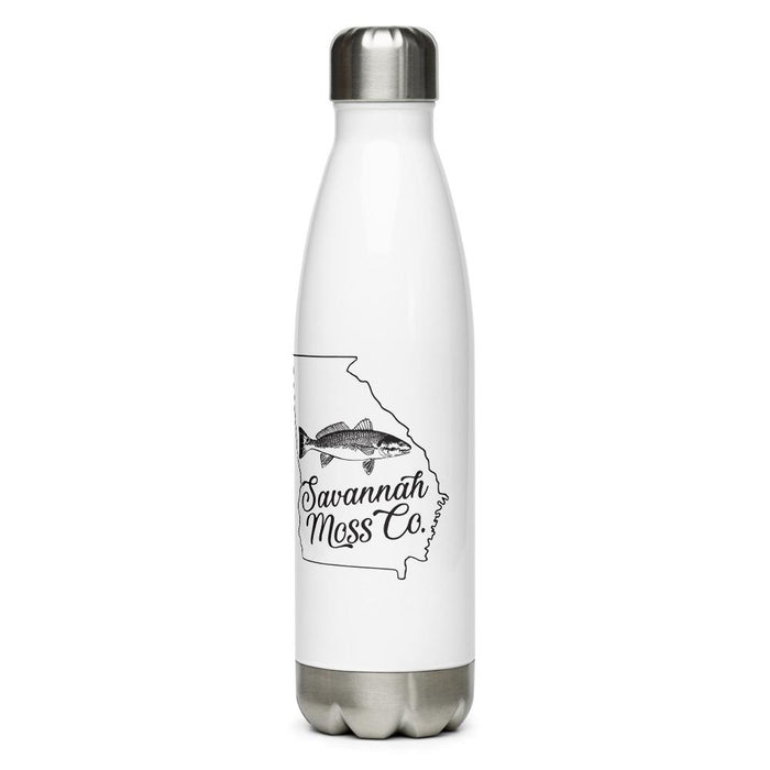 Georgia Redfish Stainless Steel Water Bottle - Savannah Moss Co.