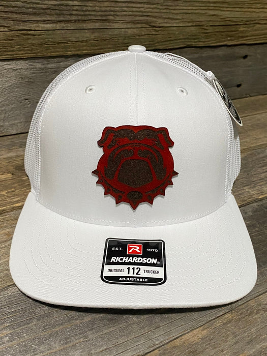 Go Dawgs! Red Suede Leather Patch Hat - Savannah Moss Co.