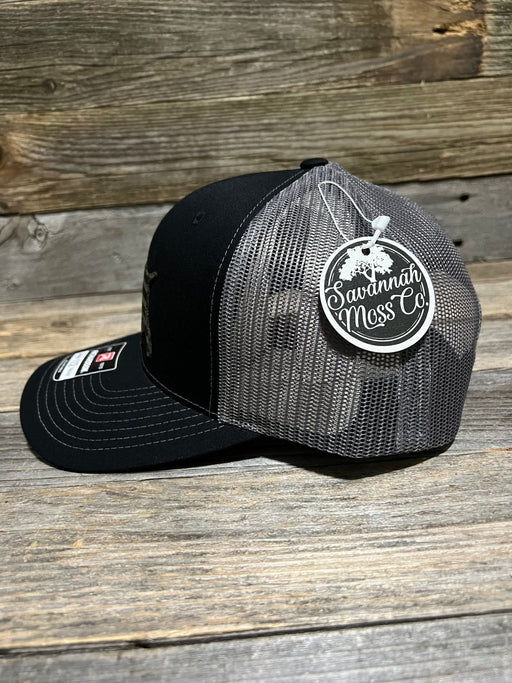GSP Dog Grey Leather Patch Trucker Hat - Savannah Moss Co.