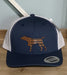 GSP Navy/ White Yupoong Leather Patch Hat - Savannah Moss Co.