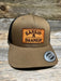 Hankin and Drankin Leather Patch Trucker Hat - Savannah Moss Co.
