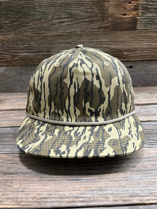 Hardwoods Camo Rope Snapack Leather Patch Hat - Savannah Moss Co.