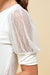 Ladies' Ivory Solid Top with Mesh Sleeves - Savannah Moss Co. Clothing & Goods Boutique