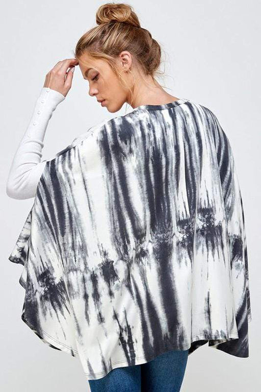 LADIES' OAKLEY TIEDYE PRINT PONCHO TOP - Savannah Moss Co. Clothing & Goods Boutique
