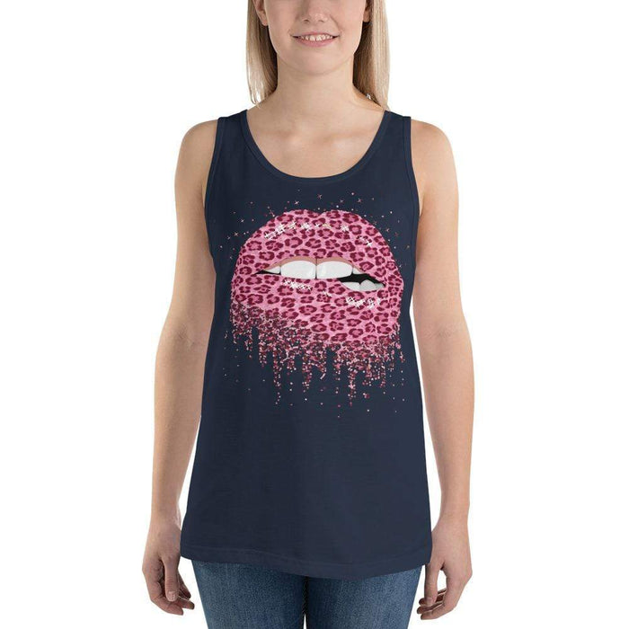 Ladies' Pink Leopard Lips Tank Top - Savannah Moss Co. Clothing & Goods Boutique