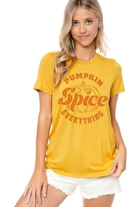 Ladies' Pumpkin Spice Everything Graphic T-Shirt - Savannah Moss Co.