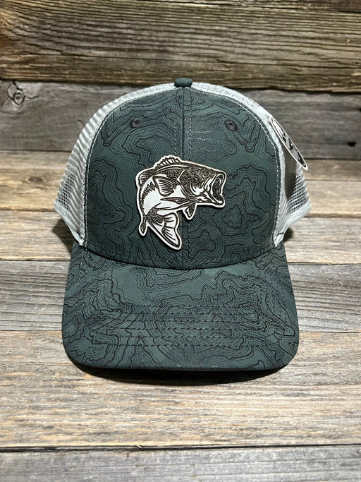 Large Mouth Bass Leather Patch Hat - Savannah Moss Co.
