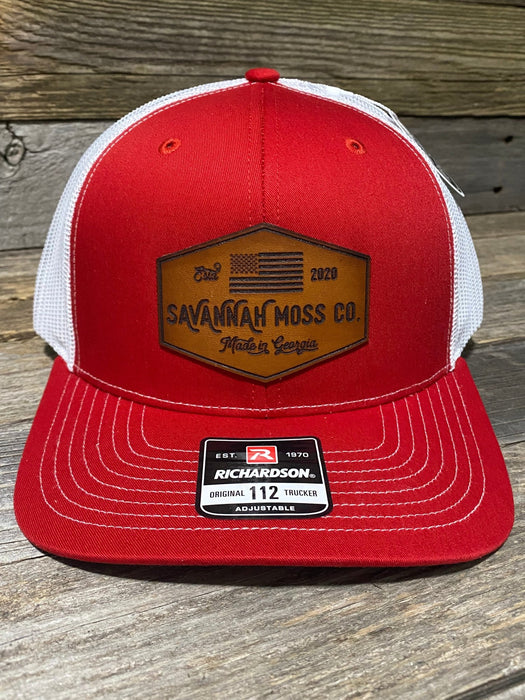 Made in Georgia Flag Leather Patch Hat - Savannah Moss Co.