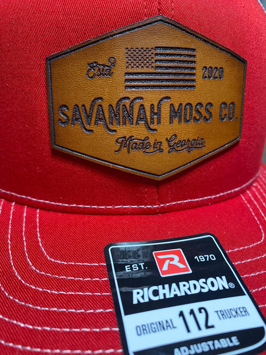 Made in Georgia Flag Leather Patch Hat - Savannah Moss Co.