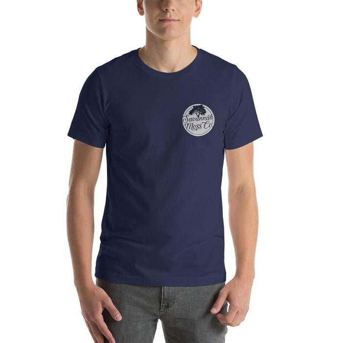Navy Logo Short Sleeve Unisex T-Shirt - Savannah Moss Co. Clothing & Goods Boutique