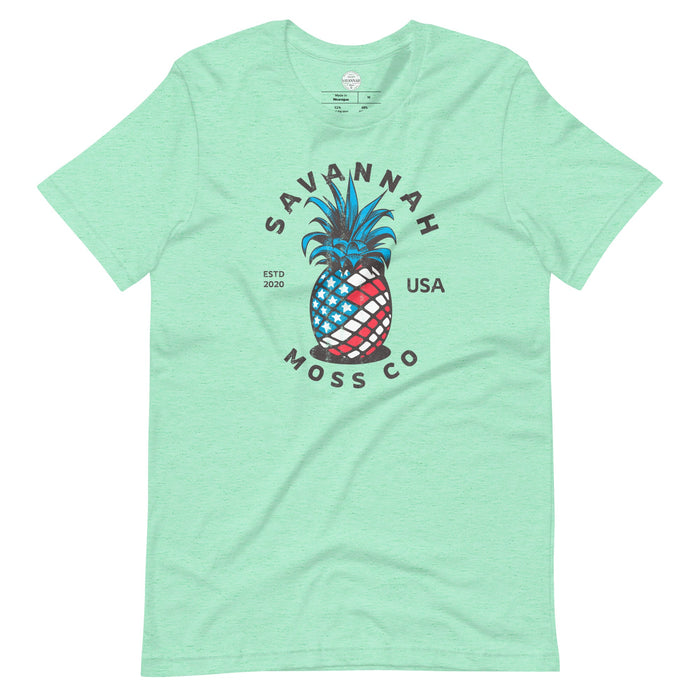 Patriotic Pineapple Short Sleeve t-shirt - Savannah Moss Co.