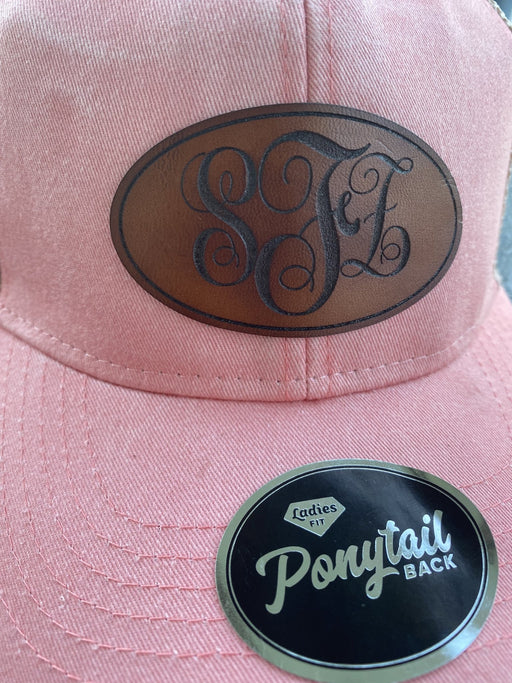 Personalized Monogram Leather Patch Hat - Savannah Moss Co.