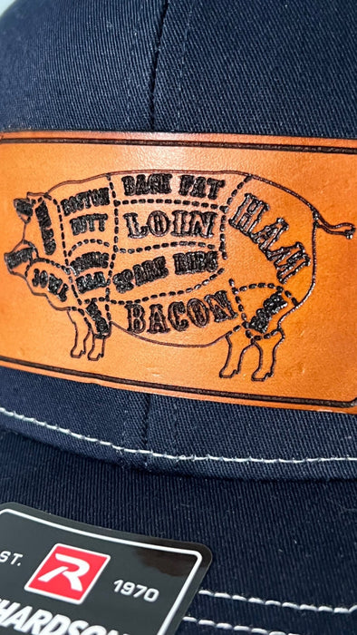 Pig Butcher Chart Leather Patch Hat - Savannah Moss Co.