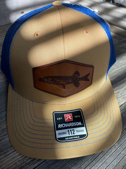 Pike Fish Leather Patch Hat - Savannah Moss Co.