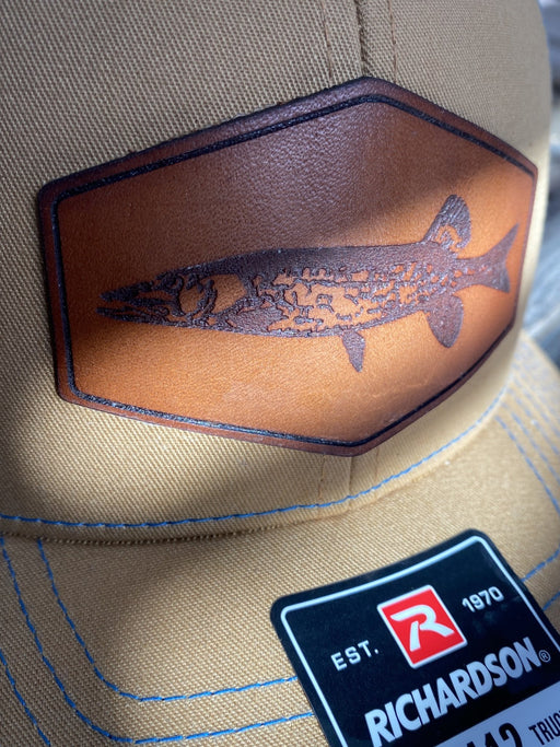 Pike Fish Leather Patch Hat — Savannah Moss Co.
