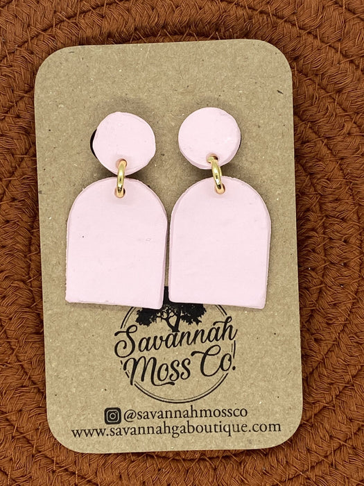 Pink Clay Earrings - Savannah Moss Co. Boutique
