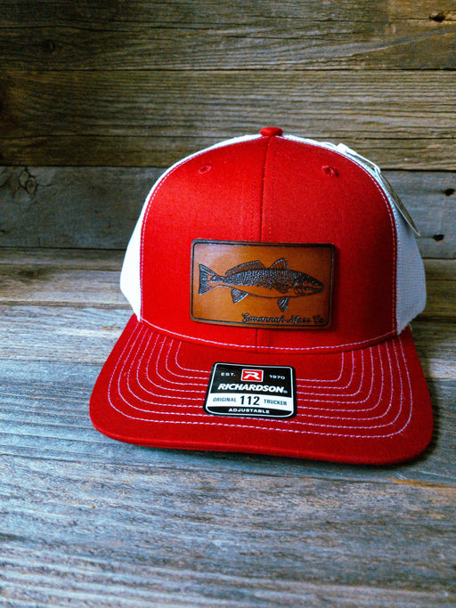 Redfish Leather Patch Hat - Savannah Moss Co.